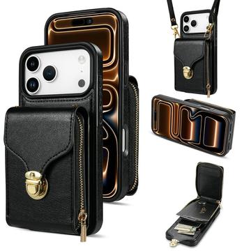 Uniwersalne etui na iPhone\'a 17 Pro Max z portfelem i paskiem