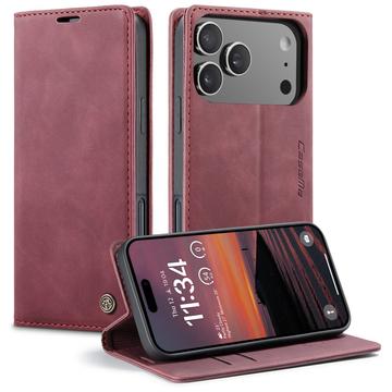iPhone 17 Pro Max Etui z Portfelem Caseme 013 - Czerwone Wino