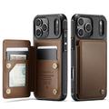 Etui Caseme C22 na karty RFID do iPhone 17 Pro Max - brązowe