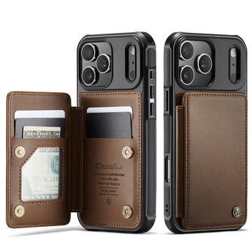 Etui Caseme C22 na karty RFID do iPhone 17 Pro Max - brązowe