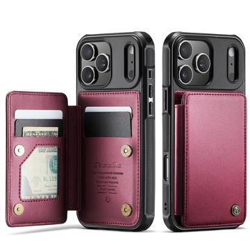 Etui Caseme C22 na karty RFID do iPhone 17 Pro Max - czerwone