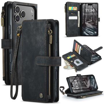 iPhone 17 Pro Max Wielofunkcyjne Etui-Portfel Caseme C30 - Czarne