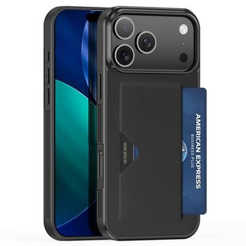 iPhone 17 Pro Max Dux Ducis Pocard Etui z uchwytem na karty - czarny