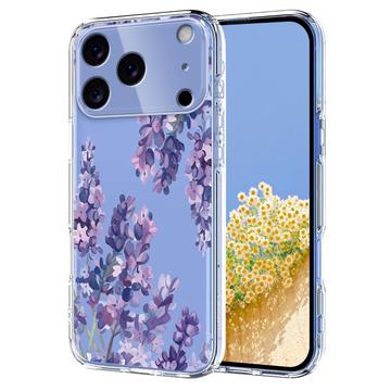 Etui TPU z kwiatowym wzorem na iPhone 17 Pro Max - Glicynia