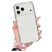 Hybrydowe etui antywstrząsowe iPhone 17 Pro Max Glitter z paskiem na nadgarstek
