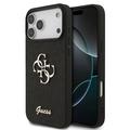 iPhone 17 Pro Max Etui Guess Fixed Glitter 4G Metal Logo - Czerń