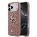 iPhone 17 Pro Max Etui Guess Fixed Glitter 4G Metal Logo - Róż