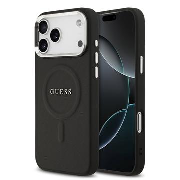 iPhone 17 Pro Max Guess Saffiano Hybrydowe Etui - Kompatybilny z MagSafe - Czerń