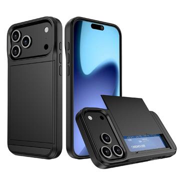 iPhone 17 Pro Max Hybrydowe Etui z Wysuwaną Kieszenią na Kartę