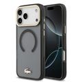 Etui hybrydow iPhone 17 Pro Max Lacoste Frosted Finish Gold Logo - kompatybilny z MagSafe - czarny