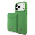 Etui MagSafe i magnetyczny uchwyt na karty iPhone 17 Pro Max Lacoste Iconic Petit Pique - Zielony