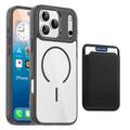 Etui MagSafe iPhone 17 Pro Max z uchwytem na kartę - czarny / przezroczysty