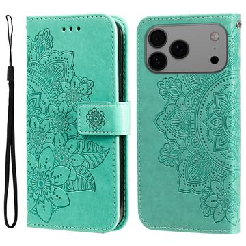 Etui z Portfelem z Serii Mandala do iPhone 17 Pro Max - Zieleń