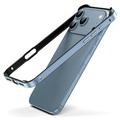 Metalowy bumper iPhone 17 Pro Max z podniesionymi krawędziami - niebieski