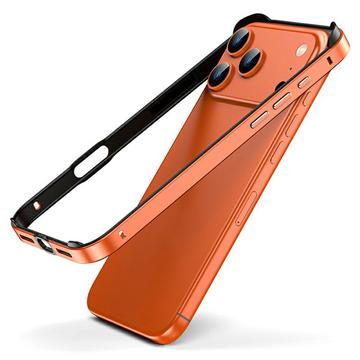 Metalowy bumper iPhone 17 Pro Max z podniesionymi krawędziami - pomarańczowy