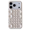 Silikonowe etui iPhone 17 Pro Max z przyssawką - antyczna biel
