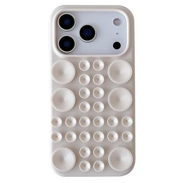Silikonowe etui iPhone 17 Pro Max z przyssawką - antyczna biel