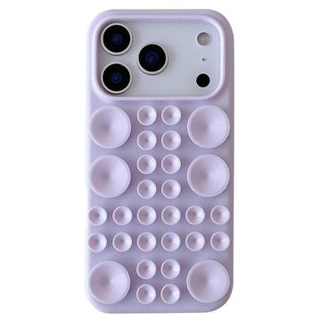 Silikonowe etui iPhone 17 Pro Max z przyssawką - jasnofioletowe