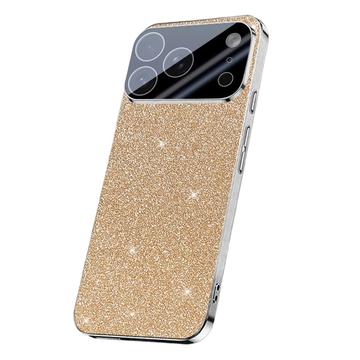 iPhone 17 Pro Max Błyszczące brokatowe etui hybrydowe - Gold