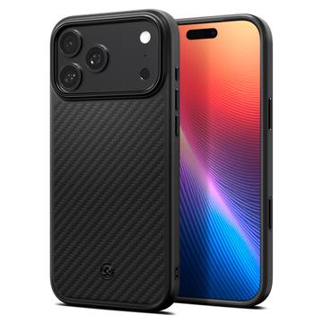 iPhone 17 Pro Max Spigen Enzo Aramid T Mag Etui - kompatybilny z MagSafe - czarny / Srebrny
