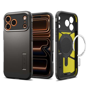 iPhone 17 Pro Max Etui Spigen Tough Armor T Mag - Stalowy