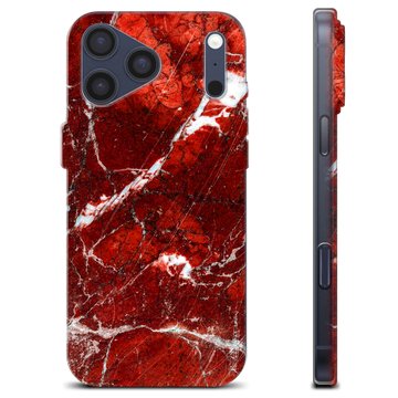 Etui TPU - iPhone 17 Pro Max - Czerwony Marmur