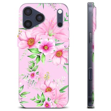 Etui TPU - iPhone 17 Pro Max - Kwiaty Akwarelowe