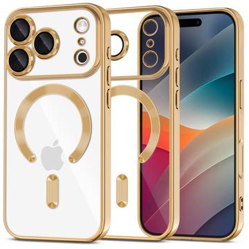 iPhone 17 Pro Max Tech-Protect MagFlex Etui - kompatybilny z MagSafe - Przezroczysty / Złoto