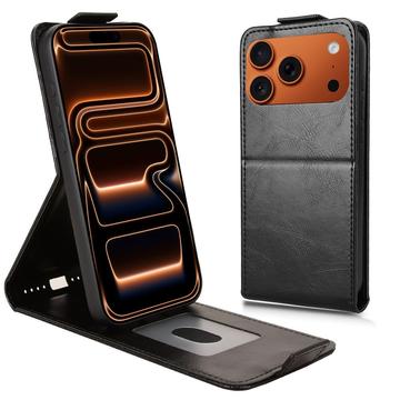 iPhone 17 Pro Max Etui z klapką pionową i podstawką - czarny