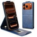iPhone 17 Pro Max Etui z klapką pionową i podstawką - ciemnoniebieski