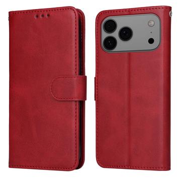 iPhone 17 Pro Max Etui portfelowe ze stojakiem - czerwony