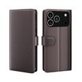 Skórzane Etui-portfel z Podpórką do iPhone 17 Pro Max - Brąz