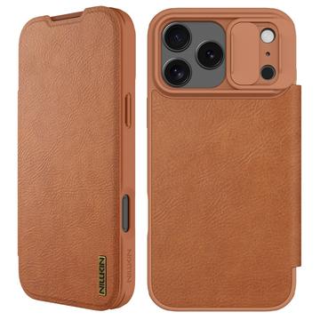 iPhone 17 Pro Etui z Klapką Nillkin Qin Pro - Brąz