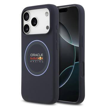 Etui z Płynnego Silikonu iPhone 17 Pro Oracle Red Bull Racing Blue Ring - kompatybilny z MagSafe - granatowy