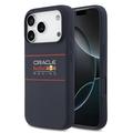 iPhone 17 Pro Oracle Red Bull Racing Etui silikonowe z poziomym logo - kompatybilny z MagSafe - Marynarka wojenna