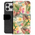 Etui Portfel Premium - iPhone 17 Pro - Różowe Kwiaty