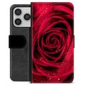 Etui Portfel Premium - iPhone 17 Pro - Róża