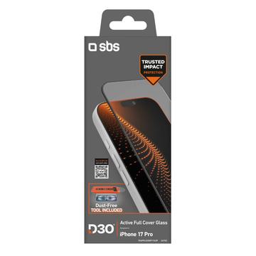 iPhone 17 Pro SBS D3O Active Pełna osłona ekranu ze szkła hartowanego z ramką