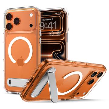 Etui MagSafe z podpórką iPhone 17 Pro Spigen Ultra Hybrid S Mag - biały / przezroczysty