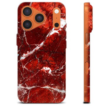 Etui TPU - iPhone 17 Pro - Czerwony Marmur