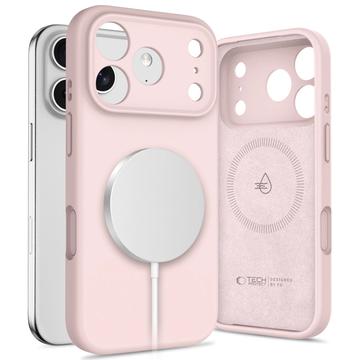 Etui z płynnego silikonu iPhone 17 Pro Tech-Protect - kompatybilny z MagSafe - Różowa Perła