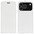 iPhone 17 Pro Pionowe Etui z Kieszenią na Kartę - Biel