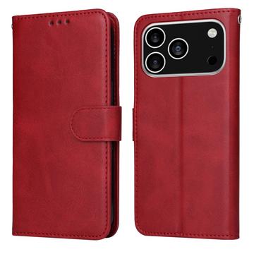 iPhone 17 Pro Etui portfelowe ze stojakiem - czerwony