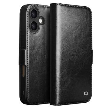 Klasyczne Skórzane Etui z Portfelem Qialino do iPhone 17