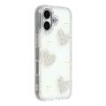 Etui hybrydowe iPhone 17 Lśniąca miłość i perła - białe