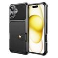 iPhone 17 Etui z TPU ze Schowkiem na Karty - Czarne