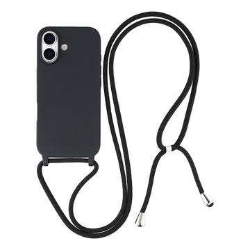 iPhone 17 Etui z TPU ze Smyczą - Czerń