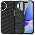 Plastikowe etui iPhone 17 Tech-Protect Ion Carbon - kompatybilne z MagSafe - czarny / srebrny