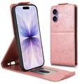 iPhone 17 Etui z klapką pionową i podstawką - różowe złoto