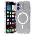 Etui MagSafe iPhone 17 Wave-Edge Laser Glitter - przezroczyste